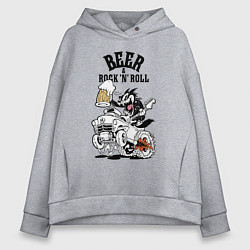Женское худи оверсайз Beer & RocknRoll