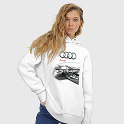 Толстовка оверсайз женская Audi salon concept, цвет: белый — фото 2