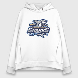 Женское худи оверсайз Wilmington sharks -baseball team