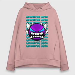 Женское худи оверсайз GEOMETRY DASH ФИОЛЕТОВЫЙ ДЕМОН ГЕОМЕТРИЯ