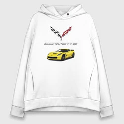 Женское худи оверсайз Chevrolet Corvette motorsport