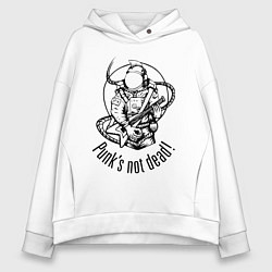 Женское худи оверсайз Punks not dead! Space!