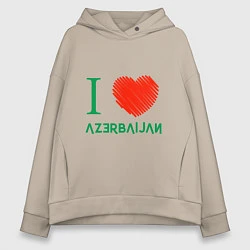 Женское худи оверсайз Love Azerbaijan