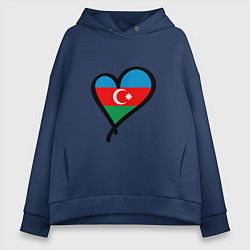 Женское худи оверсайз Azerbaijan Heart