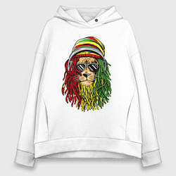 Толстовка оверсайз женская Rasta lioN, цвет: белый