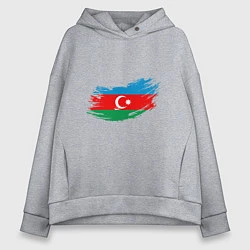 Женское худи оверсайз Флаг - Азербайджан