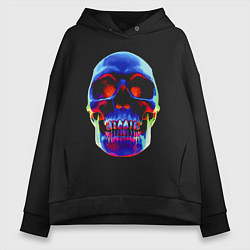 Женское худи оверсайз Cool neon skull