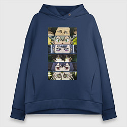 Женское худи оверсайз Чнерный Клевер Black Clover, персонажи