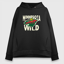 Женское худи оверсайз Миннесота Уайлд, Minnesota Wild