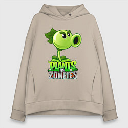 Женское худи оверсайз Plants vs Zombies Горохострел