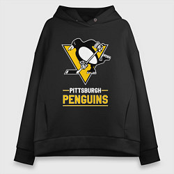 Женское худи оверсайз Питтсбург Пингвинз , Pittsburgh Penguins