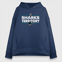 Женское худи оверсайз SHARKS TERRITORY САН-ХОСЕ ШАРКС