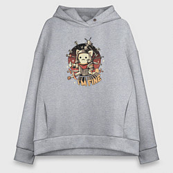 Женское худи оверсайз Cat is Fine