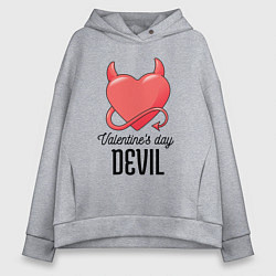 Женское худи оверсайз Valentines Day Devil