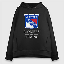 Женское худи оверсайз Rangers are coming, Нью Йорк Рейнджерс, New York R