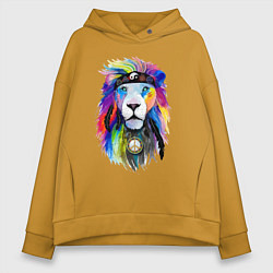 Женское худи оверсайз Color lion! Neon!