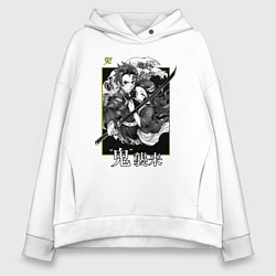 Женское худи оверсайз Танджиро Камадо и Незуко Камадо