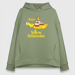 Женское худи оверсайз On a Yellow Submarine