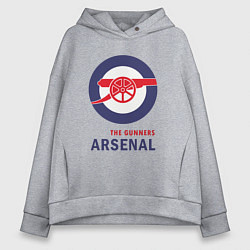 Толстовка оверсайз женская Arsenal The Gunners, цвет: меланж