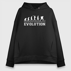 Женское худи оверсайз HOCKEY EVOLUTION ХОККЕЙ ЭВОЛЮЦИЯ