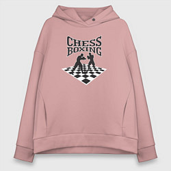 Женское худи оверсайз Шахматы Бокс