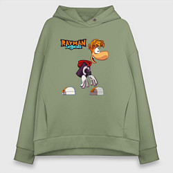 Толстовка оверсайз женская Rayman вид сбоку, цвет: авокадо