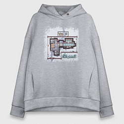 Женское худи оверсайз Plan of the prison