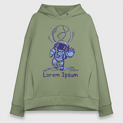 Женское худи оверсайз Lorem Ipsum Space