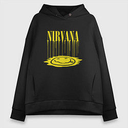 Женское худи оверсайз Nirvana Логотип Нирвана