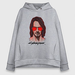Женское худи оверсайз Johnny cyberpunk 2077