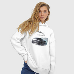 Толстовка оверсайз женская Jaguar Off road, цвет: белый — фото 2
