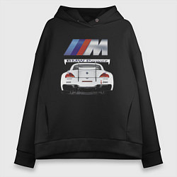 Толстовка оверсайз женская BMW Power Motorsport, цвет: черный