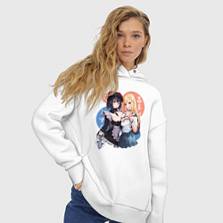 Толстовка оверсайз женская Kuroe and Kitagawa, цвет: белый — фото 2