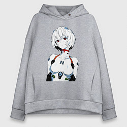 Женское худи оверсайз Рей Аянами Rei Ayanami Ева Евангелион