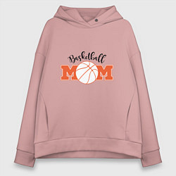 Толстовка оверсайз женская Basketball Mom, цвет: пыльно-розовый