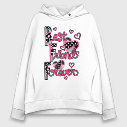Женское худи оверсайз Best friends forever - Лучшие друзья навсегда