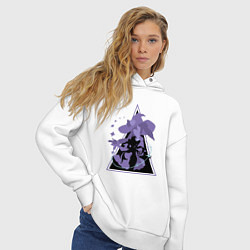Толстовка оверсайз женская Genshin Impact MonaМона, цвет: белый — фото 2