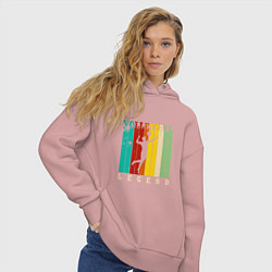 Толстовка оверсайз женская Volleyball Color, цвет: пыльно-розовый — фото 2