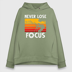 Женское худи оверсайз Never lose focus