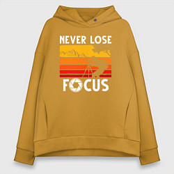 Женское худи оверсайз Never lose focus