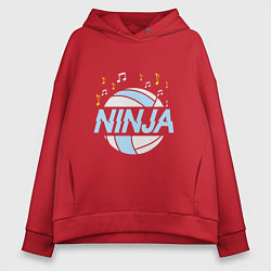 Женское худи оверсайз Volleyball Ninja