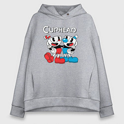 Женское худи оверсайз Cuphead Чашечки