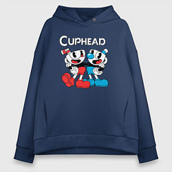 Женское худи оверсайз Cuphead Чашечки
