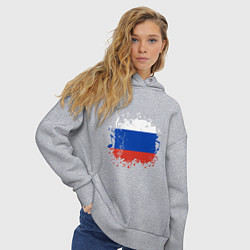 Толстовка оверсайз женская Music - Russia, цвет: меланж — фото 2