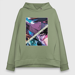 Женское худи оверсайз Джотаро Куджо из ДжоДжо