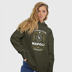 Толстовка оверсайз женская Napoli FC 1, цвет: хаки — фото 2