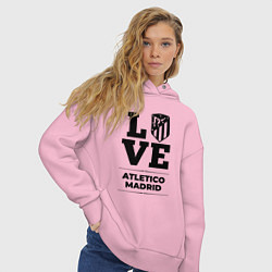 Толстовка оверсайз женская Atletico Madrid Love Классика, цвет: светло-розовый — фото 2