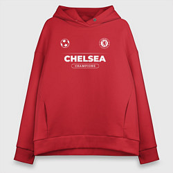 Толстовка оверсайз женская Chelsea Форма Чемпионов, цвет: красный