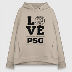 Толстовка оверсайз женская PSG Love Классика, цвет: миндальный