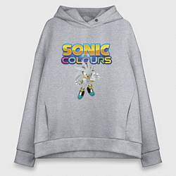 Толстовка оверсайз женская Silver Hedgehog Sonic Video Game, цвет: меланж